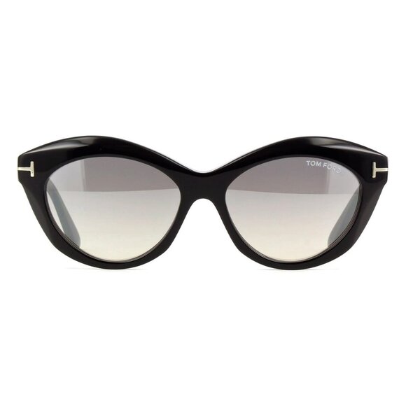 A0907Z New TOM FORD Toni Black Cat Eye FT1111/S 01C Sunglasses Women - Picture 2 of 4